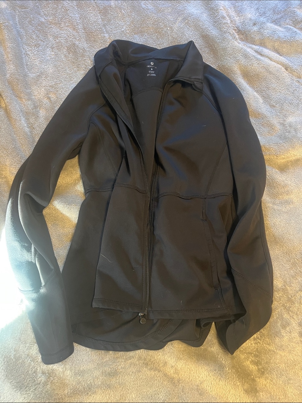 Apana Black Women's Zip-Up Active Jacket
